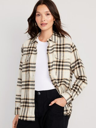 Loose Flannel Shirt for Women | Old Navy (CA)