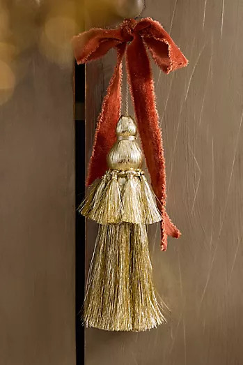 Tinsel Tassel Garland in Gold at Terrain | Terrain