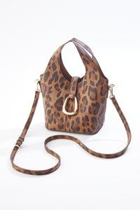 Cato Fashions | Cato Leopard Printed Bucket Crossbody | Cato Fashions