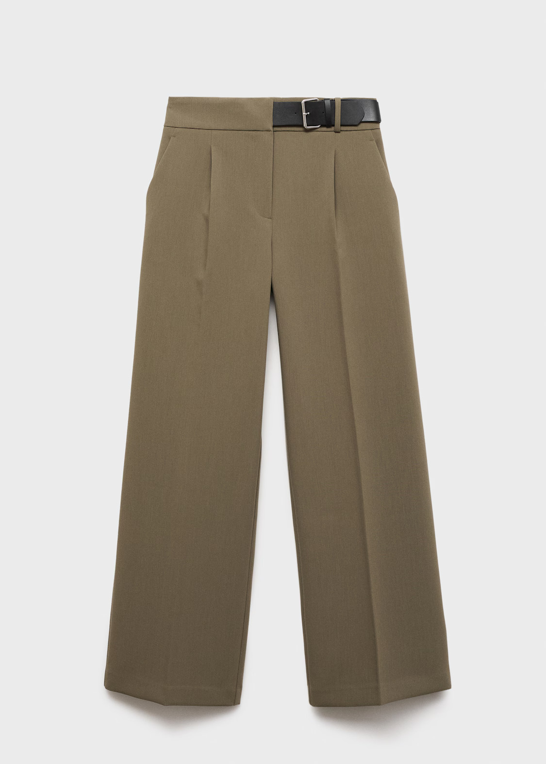 Belt straight-fit trousers - Women | MANGO United Kingdom | MANGO (UK)