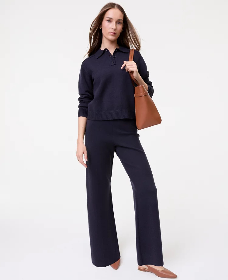 Weekend Collection Waffle Sweater Pant | Ann Taylor