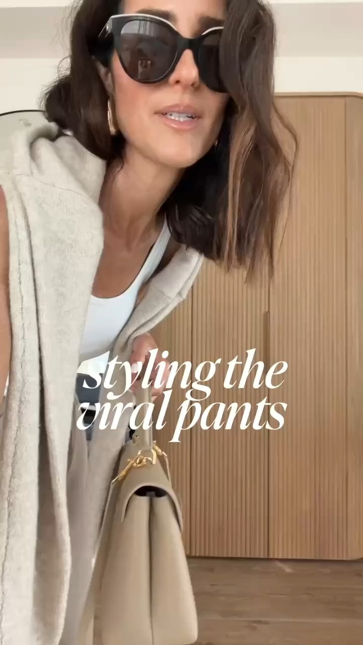 Styling the viral @Aritzia pants! I’m just shy of 5-7” wearing the size SMALL REGULAR pants in the color nomad taupe , small sweater and XS tank top. #stylinbyaylin #springoutfit #basics 

 #LTKgrwm #LTKootd #LTKSeasonal