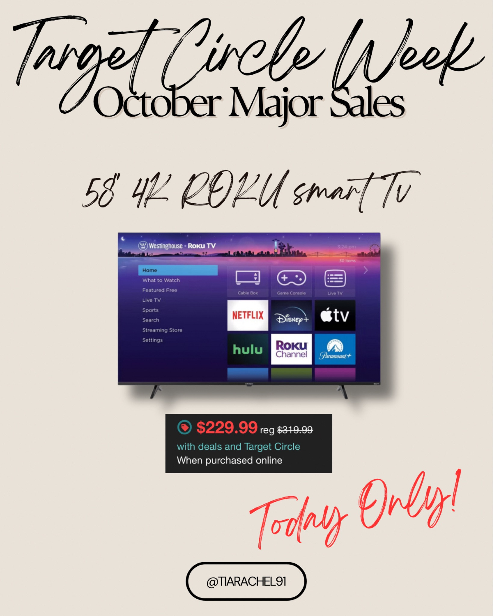 Linked several TV sizes on major sale today only for Target Circle Week! 

#LTKHoliday #LTKSaleAlert #LTKHome