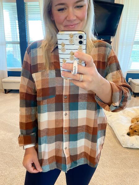 I don’t care what the thermometer says… I’m going for FALL, y’all! 🍁 I loved this plaid shirt so much I bought it in two colors. It covers the hiney, so you can wear it with leggings! Wearing a medium  

#LTKSeasonal #LTKunder50 #LTKstyletip