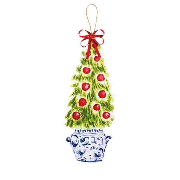 Mud Pie Christmas Tree Door Hanger in Green | Pine Wood | Mud Pie
