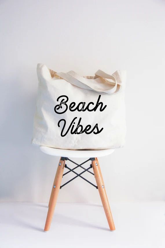 Beach Vibes Tote Bag | Etsy | Etsy (US)