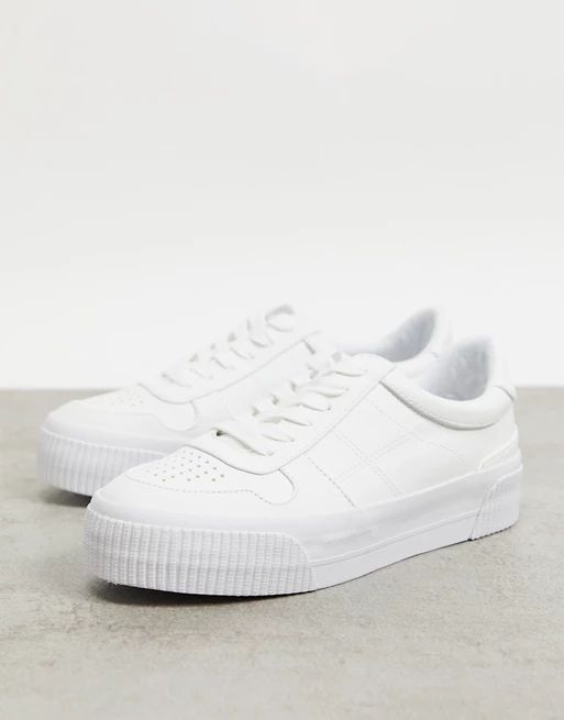 ASOS DESIGN Dekko lace up sneakers in white | ASOS (Global)