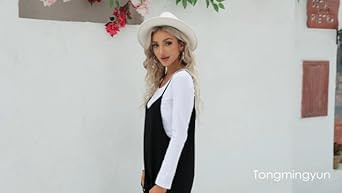 Tongmingyun Womens Casual Sleeveless Jumpsuits Spaghetti Strap Loose Romper Long Pants with Pocke... | Amazon (US)