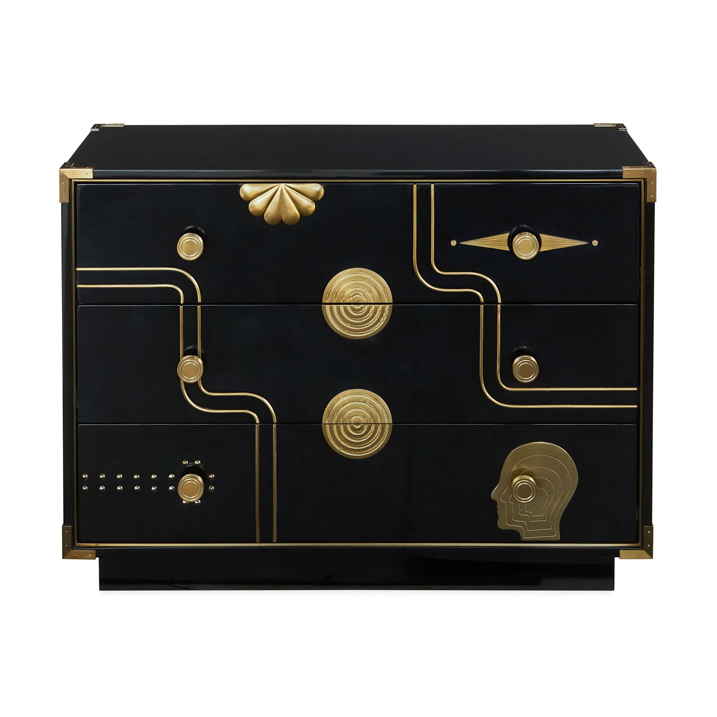 Gala Chest in Brass and Lacquer | Jonathan Adler | Jonathan Adler US