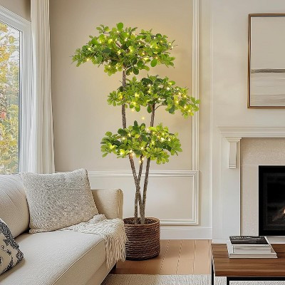 Artificial Plants Indoor, 6FT Fake Black Olive Tree with 100 LED Lights, Tall Fake Plants in Pot, Artificial Trees for Home Decor Office Living Room | Target