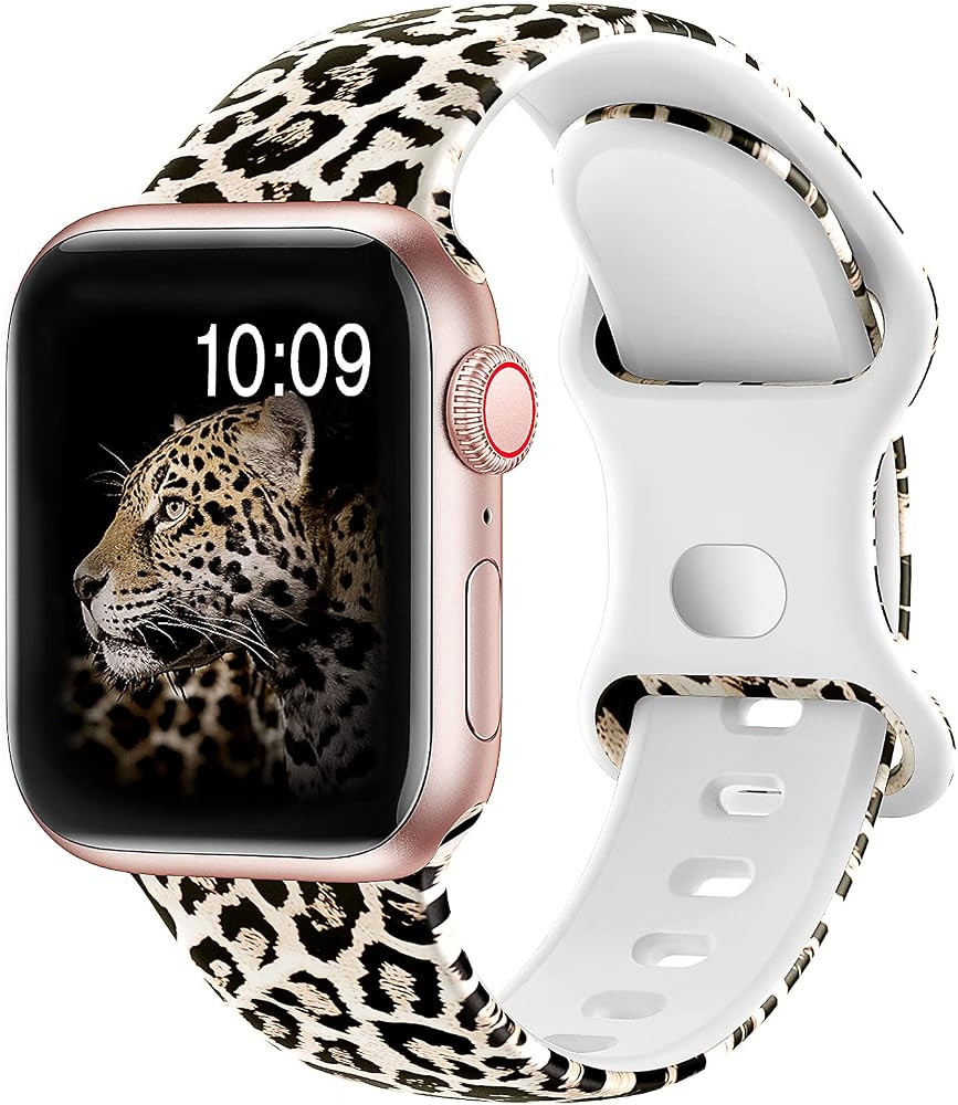 OriBear Compatible with Apple Watch Band 38mm 40mm 41mm 42mm 44mm 45mm 49mm Cute Leopard Strap fo... | Amazon (US)