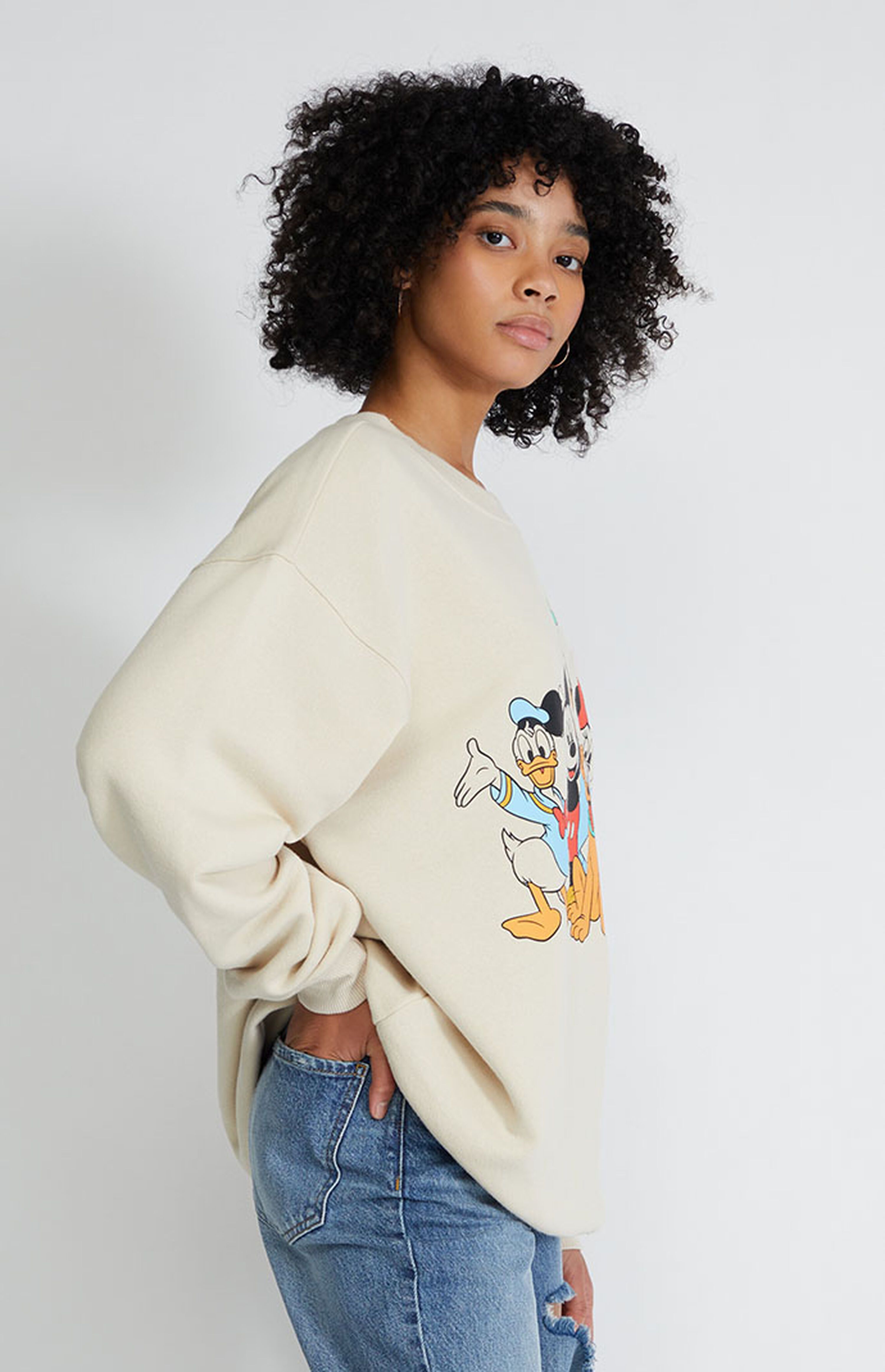 Disney Mickey & Friends Oversized Crew Neck Sweatshirt | PacSun