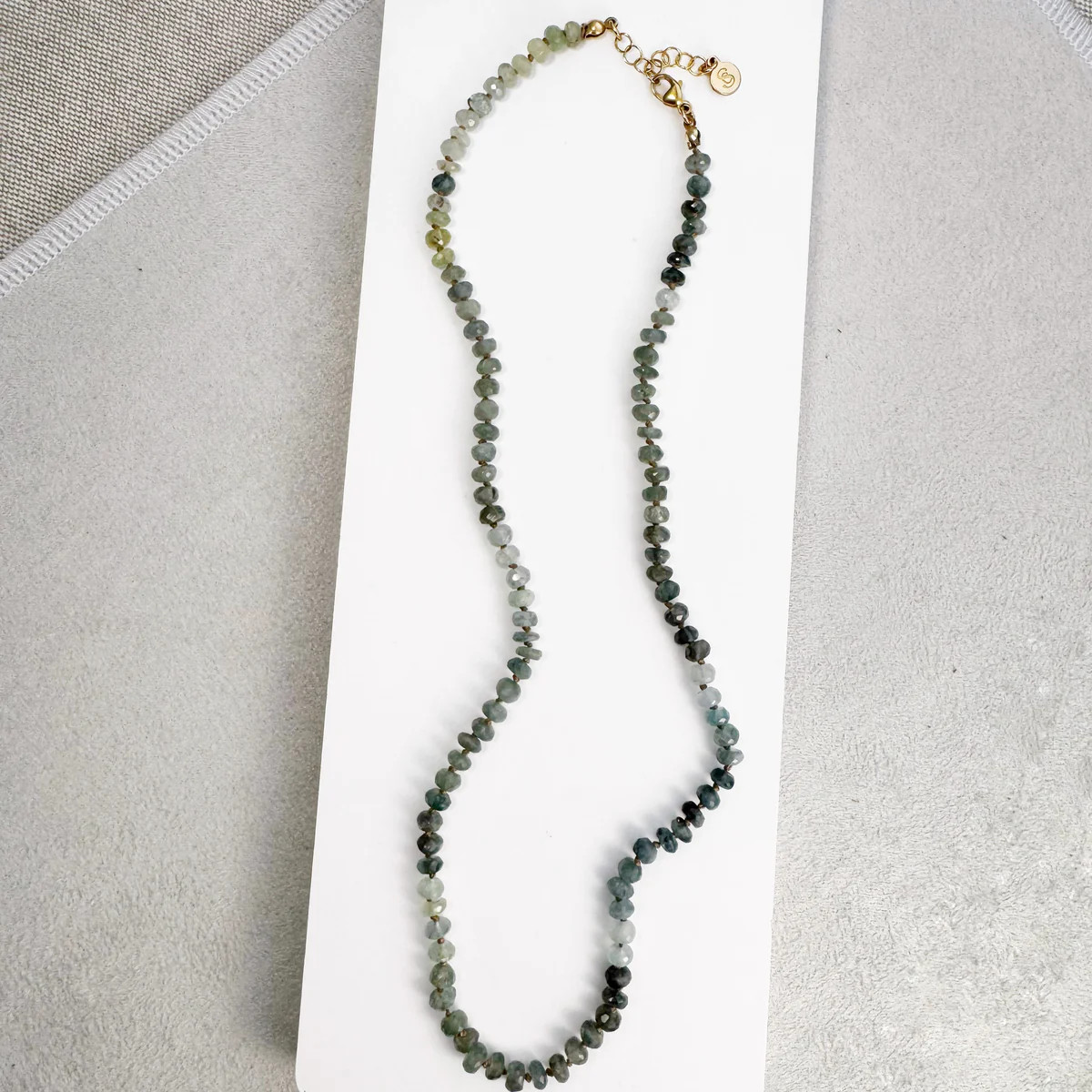 Moss Aquamarine Knotted Necklace | Sarah Cornwell Jewelry