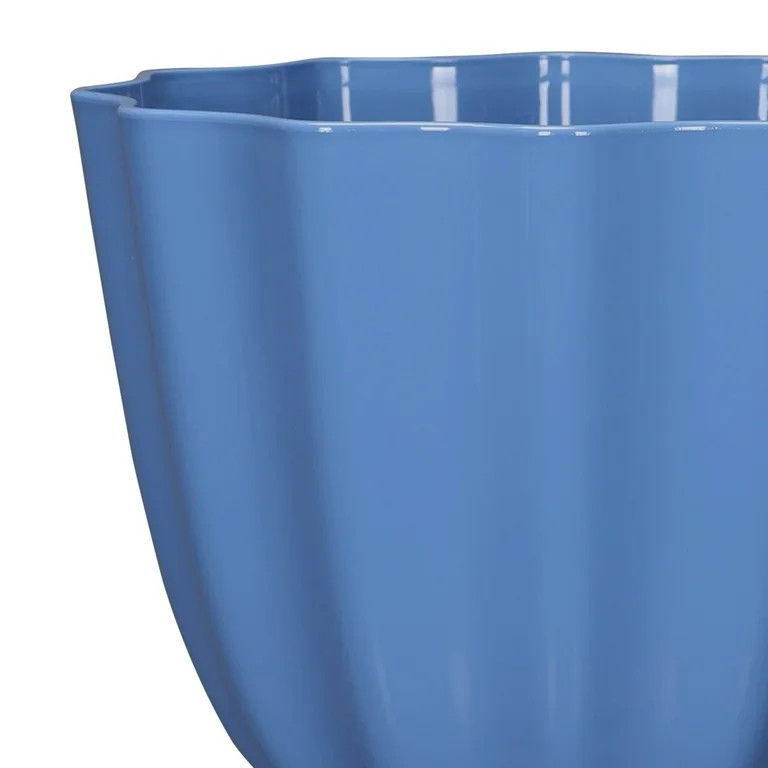 Mainstays Maceta de Resina Reciclada Azul Poppy de 12 Pulgadas de Diámetro x 9.4 Pulgadas de Alt... | Walmart (US)