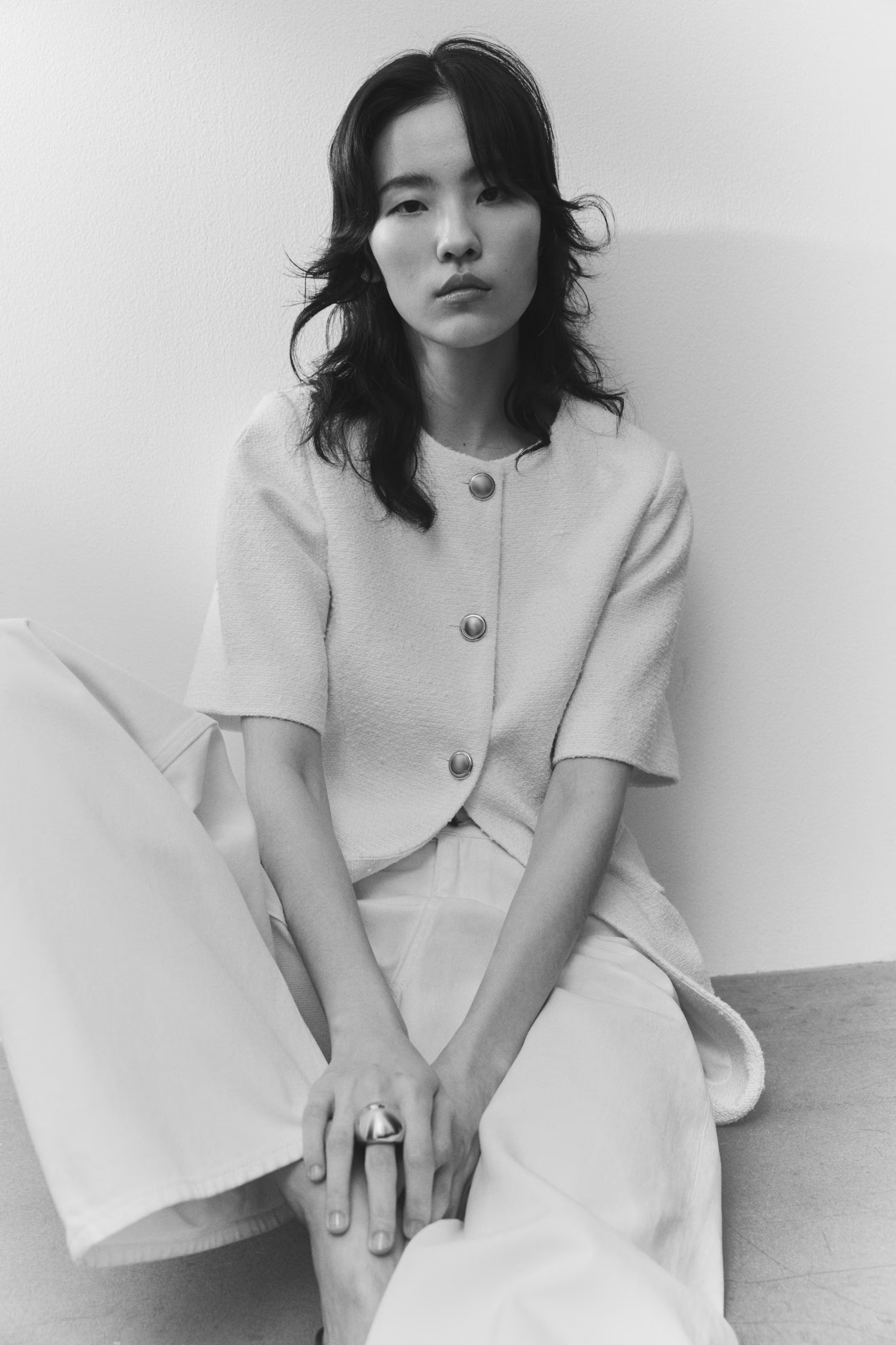 Blazer aus Bouclé - Weiß - Ladies | H&M AT | H&M (DE, AT, CH, NL, FI)