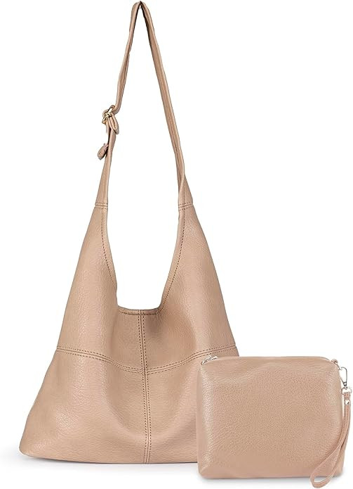 Montana West Hobo Bags Purse for Women Ultra Soft Foldable Shoulder Slouchy Handbags with Coin Pu... | Amazon (US)