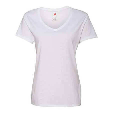 Hanes Nano-T® Women`s V-Neck T-Shirt (Pack of 3) 3 White | Walmart (US)