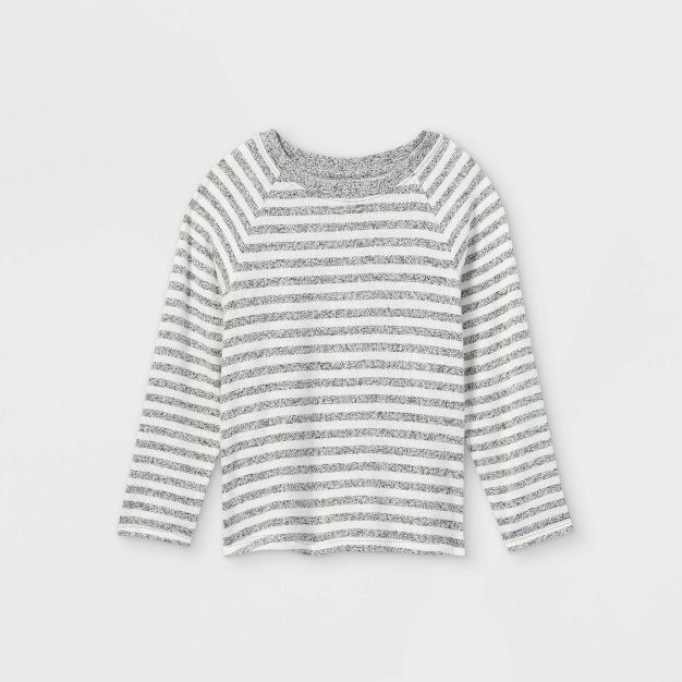 Toddler Girls' Striped Cozy Long Sleeve T-Shirt - Cat & Jack™ | Target