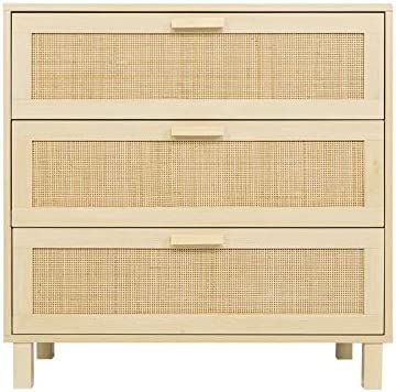 3 Drawer Dresser, CREATIVELAND Hamilton Rattan Chest of Drawers End Cabinets Storage Corner Bedsi... | Amazon (US)