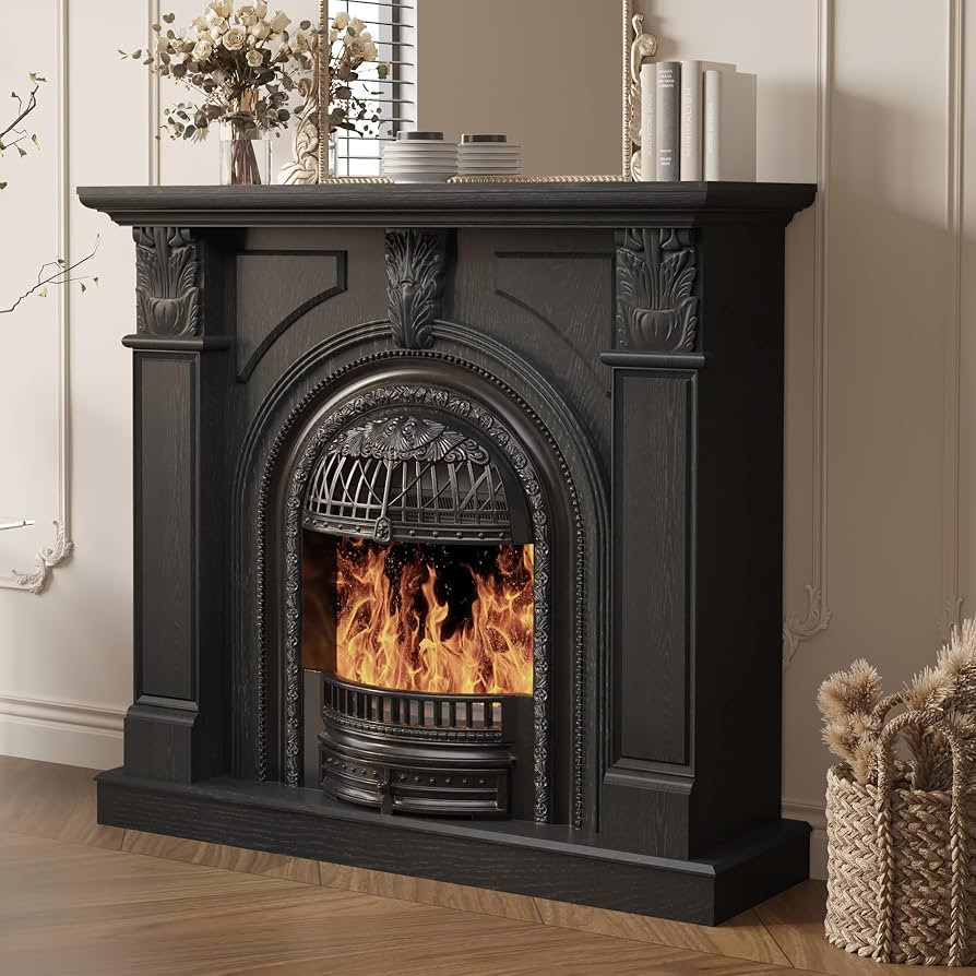 BLANKSPACE 48" Birdcage Electric Fireplace TV Stand with Mantel | Amazon (US)
