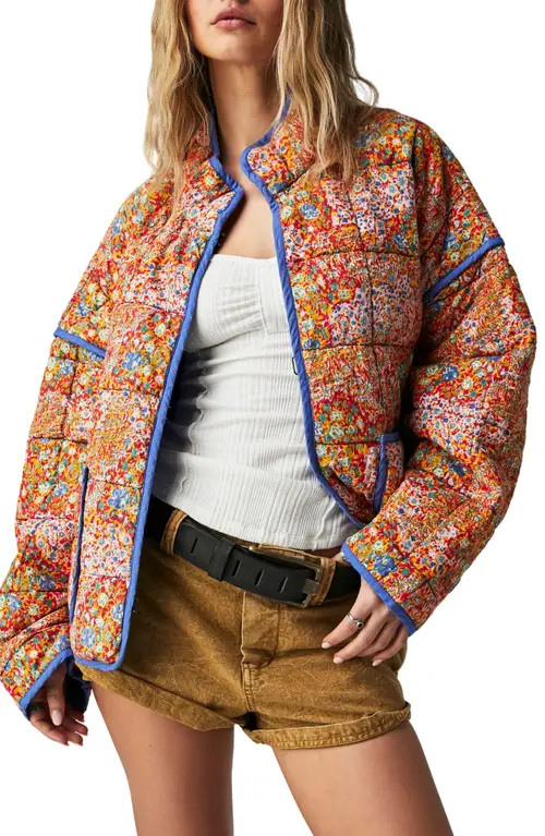 Free People Chloe Print Jacket in Candy Combo at Nordstrom, Size X-Small | Nordstrom