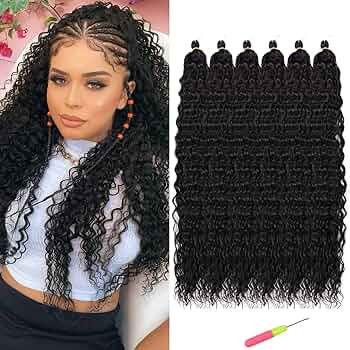 30 inch Maysa Soft Ocean Wave Braiding Crochet hair Extensions,120g/Pack 6Pack 30Inch Deep Wave C... | Amazon (US)