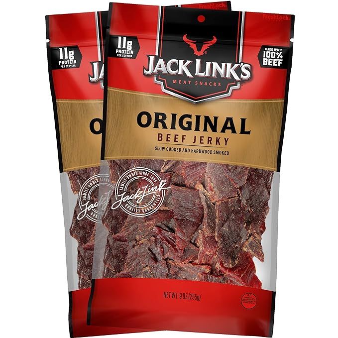 Jack Link’s Beef Jerky, Original, (2) 9 Oz Bags – Great Everyday Snack, 11g of Protein and 80... | Amazon (US)