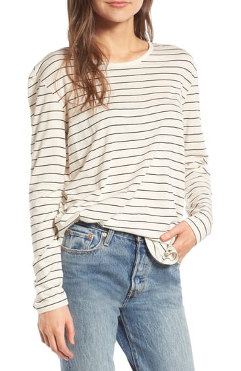 Women's Bp. Side Slit Tee, Size XX-Small - Ivory | Nordstrom