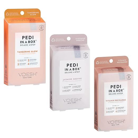 VOESH Pedi in a Box 4 Step, Pedicure Set, At-Home Pedicure, DIY Pedi, Foot Treatment, Pedicure Su... | Amazon (US)