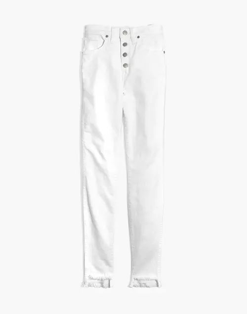 10" High-Rise Skinny Jeans in Pure White: Step-Hem Edition | Madewell
