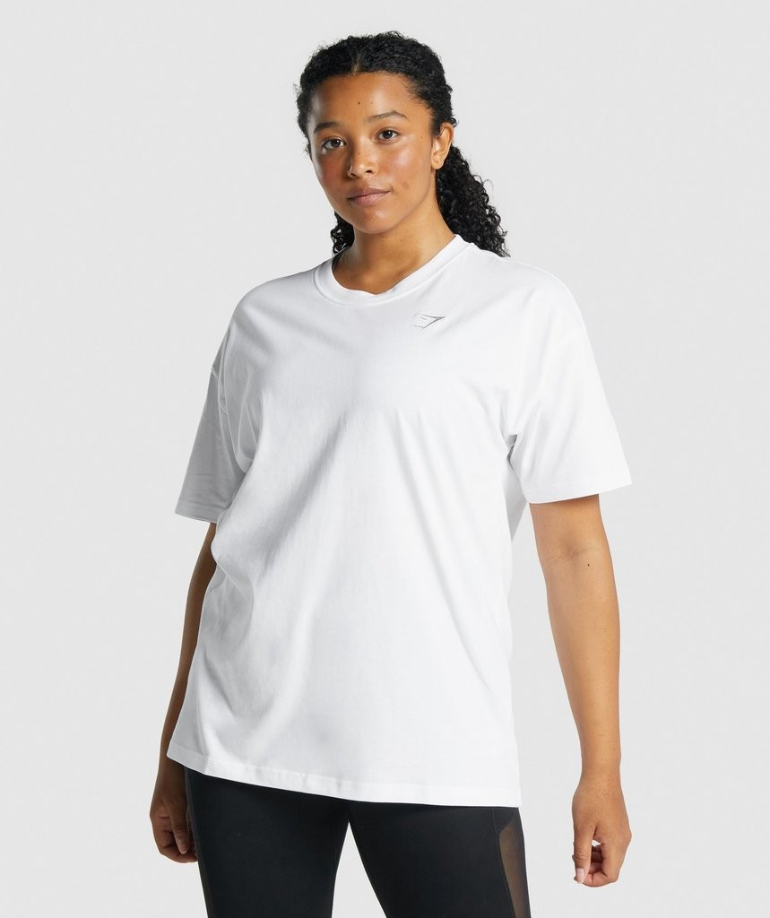 Gymshark Training Oversized T-Shirt - White | Gymshark (Global)