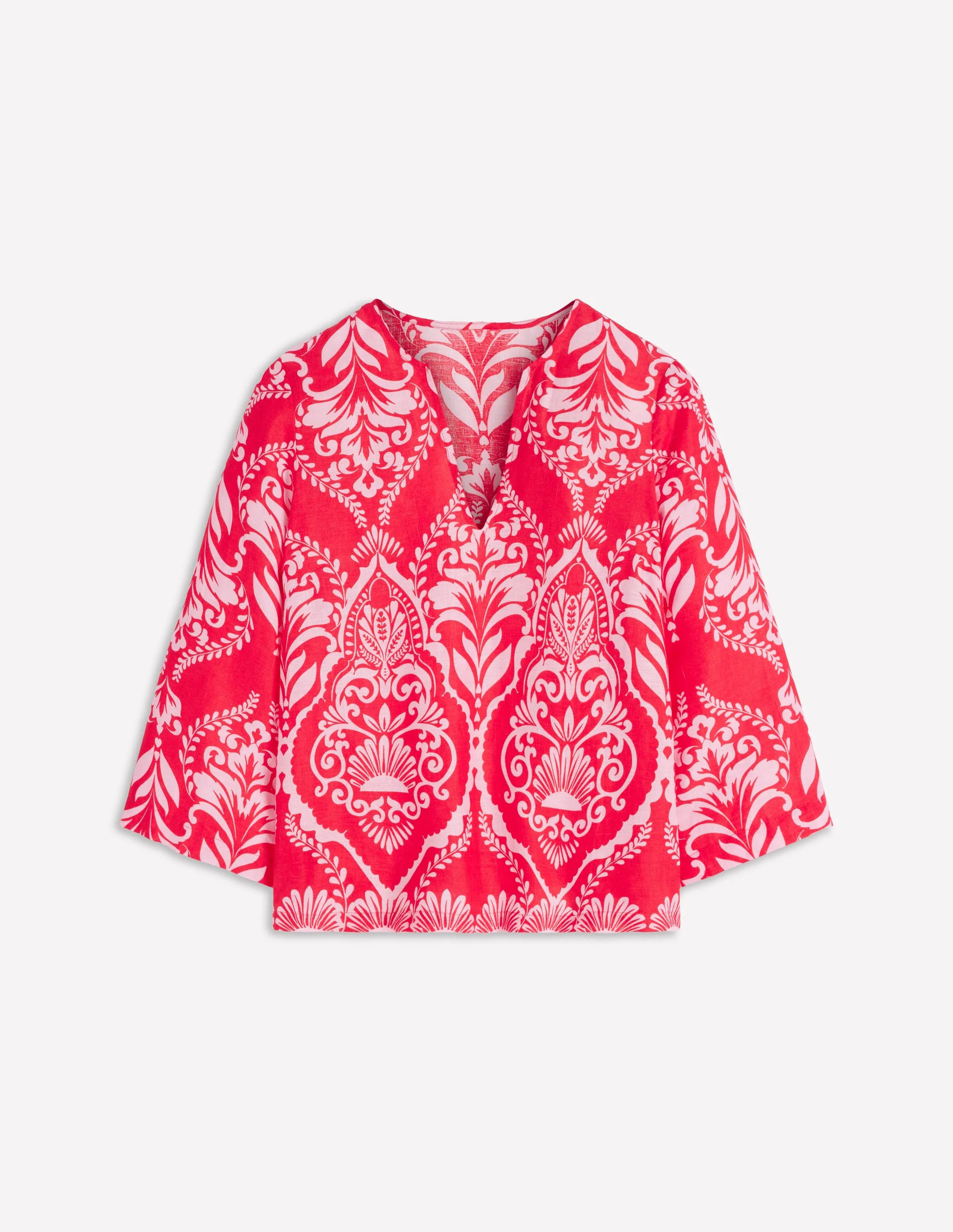Cleo Linen Top-Poppy Red, Ornamental garden | Boden (US)