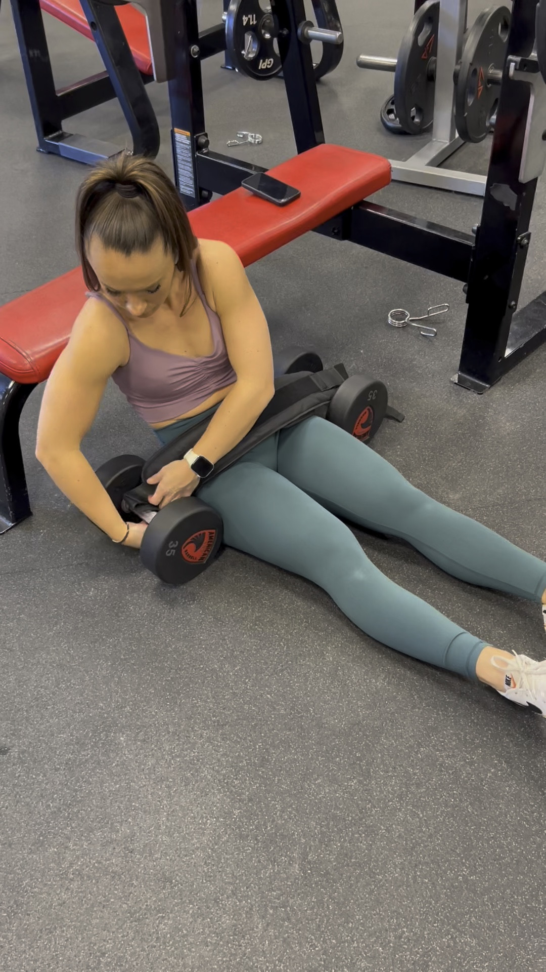 Home workout must have! Dumbbell belt strap! Makes for easier at home workouts! If you only have dumbbells to work with this is a must have!

#LTKMostLoved #LTKActive #LTKFitness
