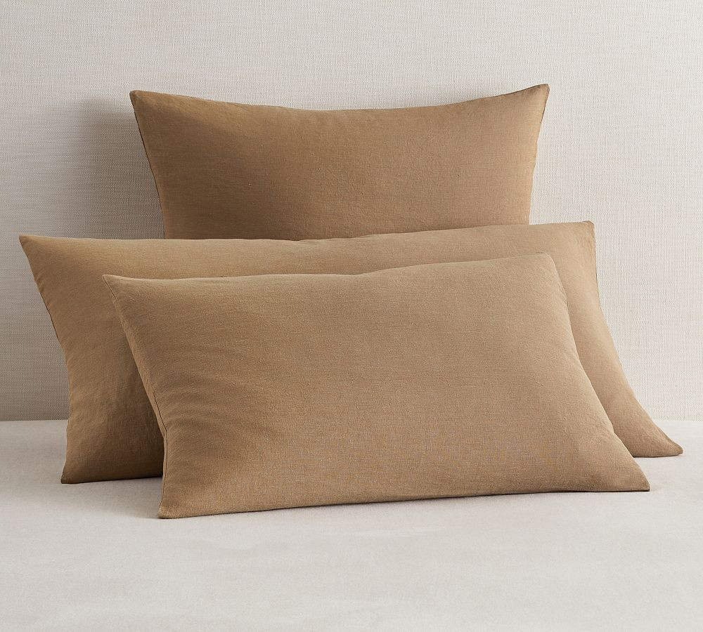 Classic Belgian Flax Linen Knife Edge Sham | Pottery Barn (US)