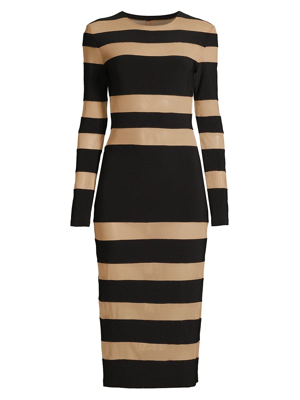 Semi-Sheer Striped Midi-Dress | Saks Fifth Avenue