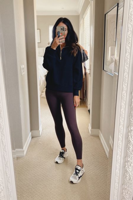 I’m just shy of 5-7” wearing the size small sweatshirt and leggings, sneakers run tray to size, StylinByAylin 

#LTKstyletip #LTKSeasonal #LTKunder100