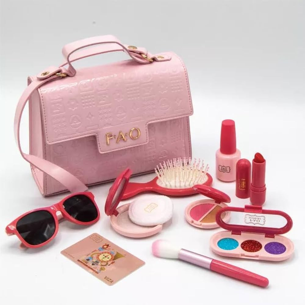 FAO Schwarz Glamour Purse Set Pretend Play Makeup Kit | Amazon (US)