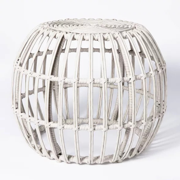 Faux Rattan Patio Ottoman - Threshold™ designed with Studio McGee | Target