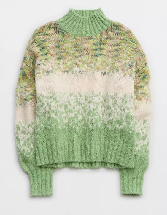 Aerie Fair Isle Mockneck Sweater | Aerie