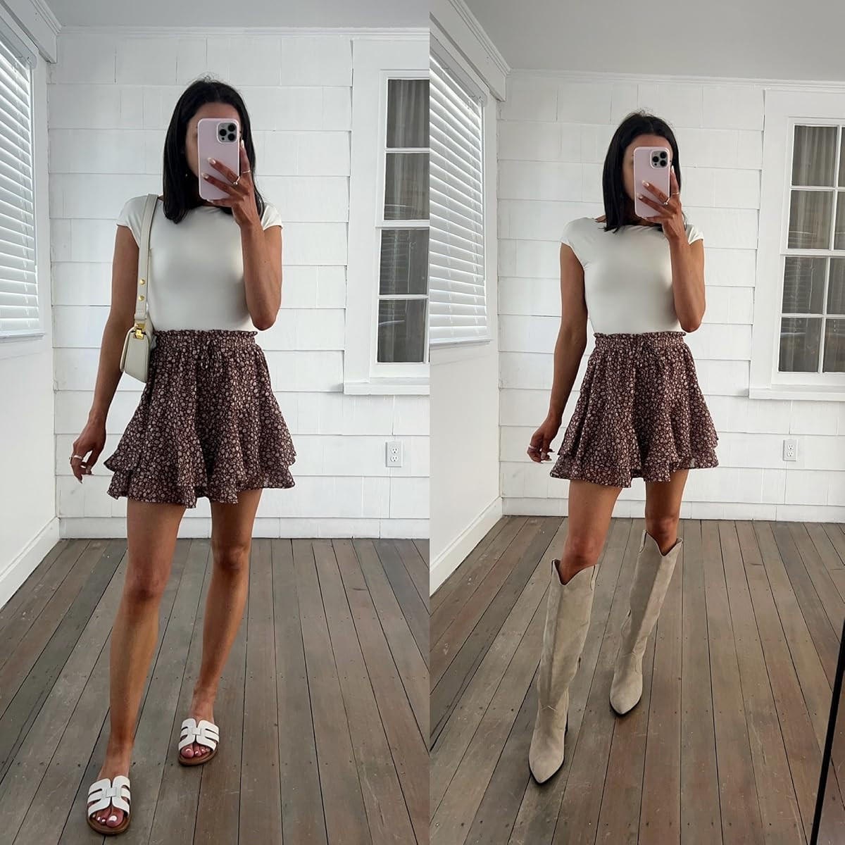 Summer outfit- top in XS, skort in S, boots and sandals true to size!!
skort/mini skirt/knee high boots/white sandals/casual summer outfit 

 

#LTKSeasonal #LTKPetite #LTKFindsUnder50