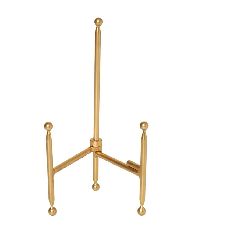 Gold Colored Steel Tabletop Easel by Studio Décor - Decorative Stand for Pictures - Frames - Boo... | Walmart (US)