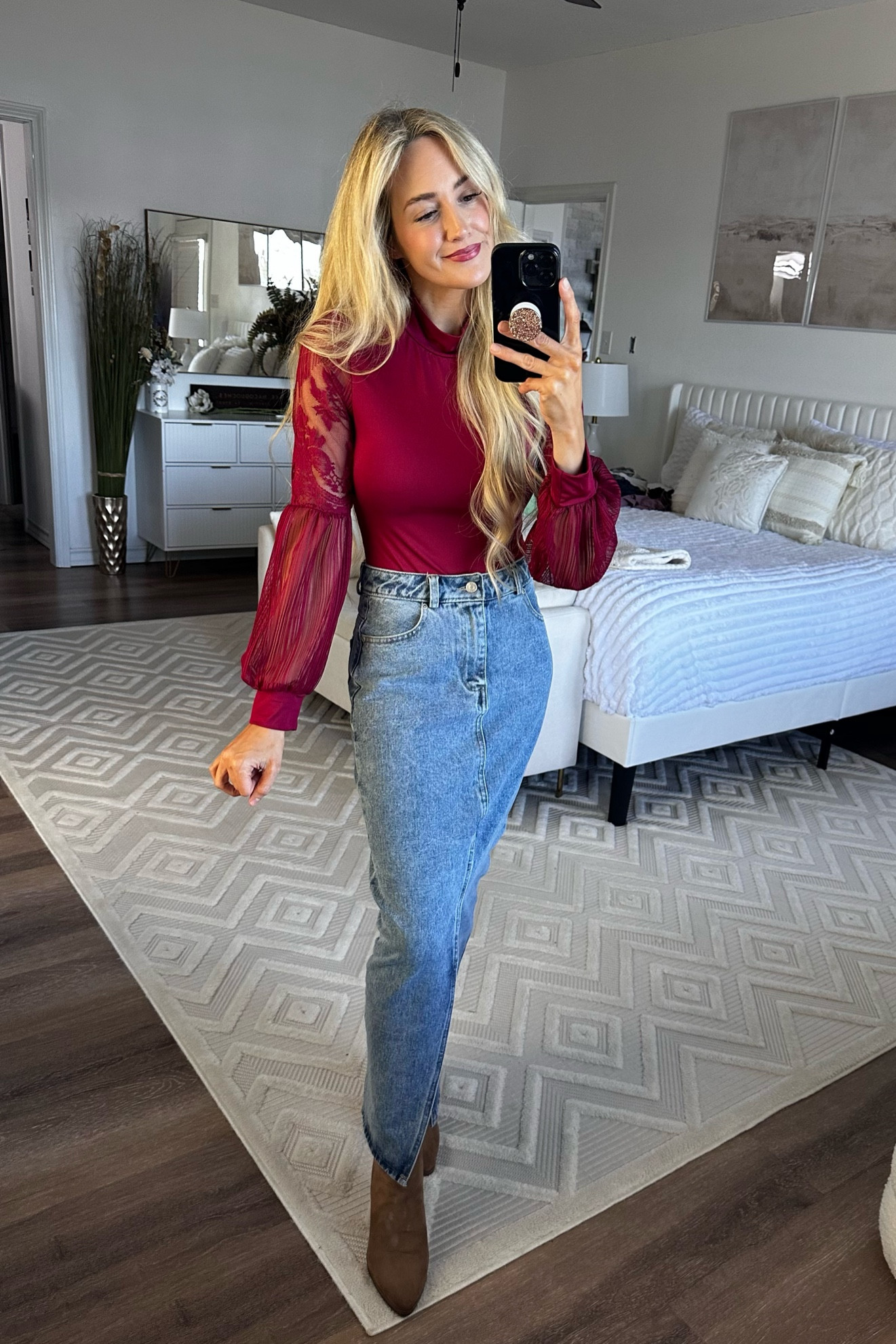 Longsleeve red bodysuit with bubble sleeves that you NEED this holidays season ❤️❤️ Under $7!! 

#LTKSeasonal #LTKFindsUnder50 #LTKSaleAlert
