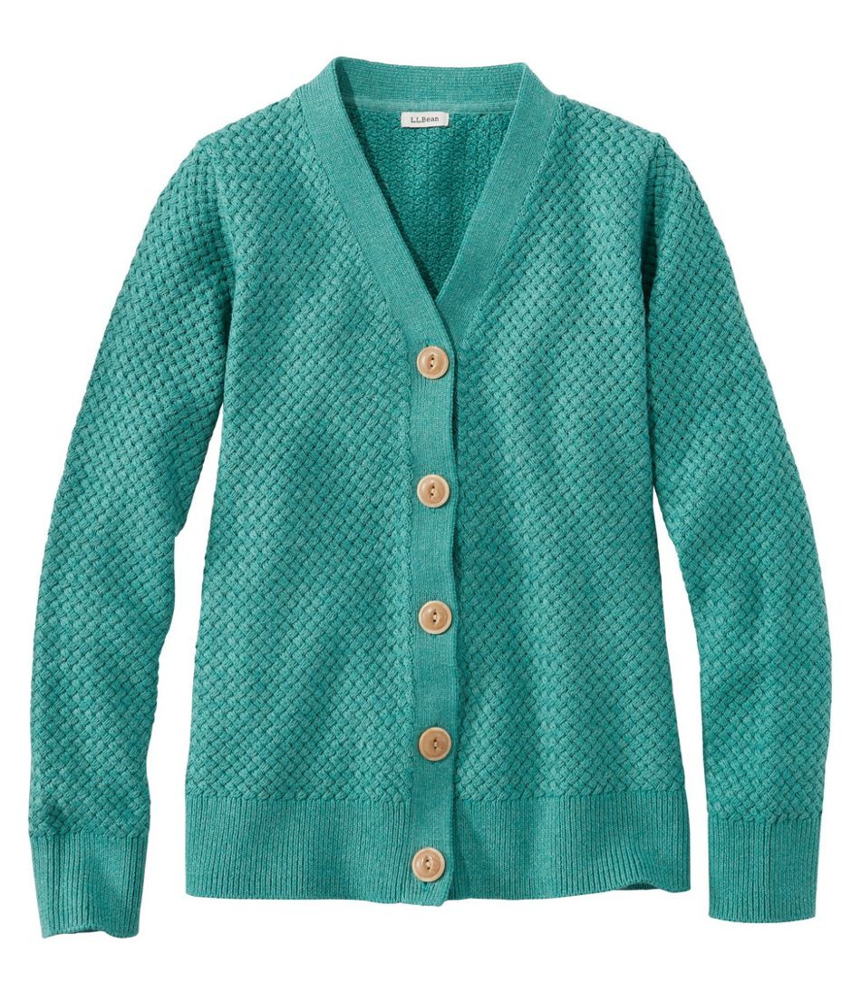 Women's Basketweave Sweater, Button-Front Cardigan | L.L. Bean
