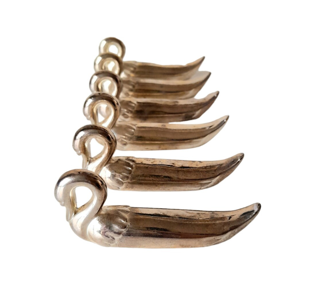 Vintage Nickel Plate Duck Swan Knife Fork Spoon Rests Set of 6 - Etsy | Etsy (US)