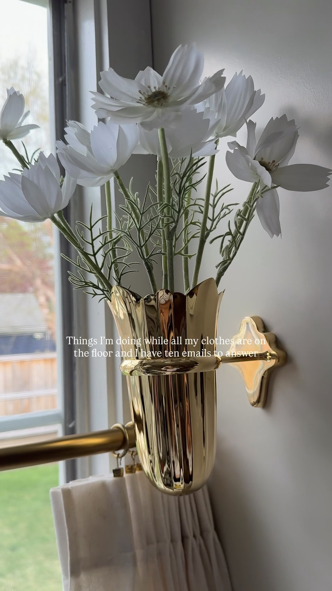 Solid brass wall vase & faux cosmos links ✨

#LTKHome #LTKSaleAlert #LTKOver40