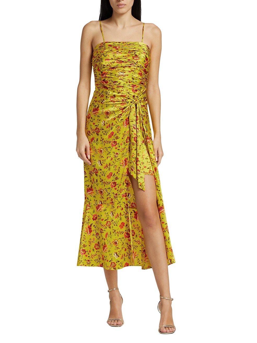 Cinq à Sept Provence Katz Ruched Floral Dress | Saks Fifth Avenue