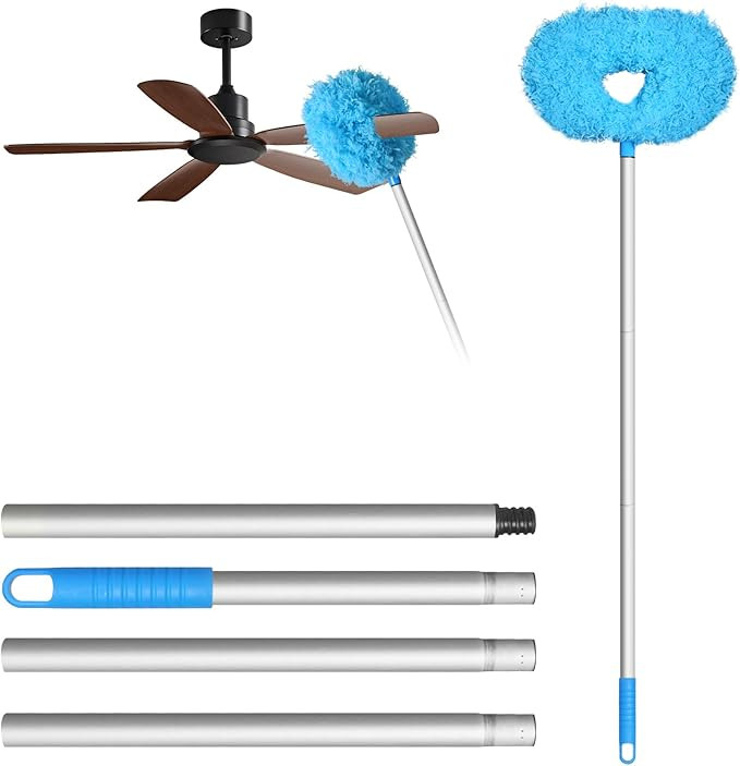 Storystore Ceiling Fan Cleaner Duster with Extension Pole, Adjustable from 13 to 49.7 Inches, Rem... | Amazon (US)