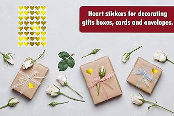 Royal Green 19MM (3/4 Inch) Silver Heart Stickers for Arts and Crafts Decorative Envelope Seals f... | Amazon (US)