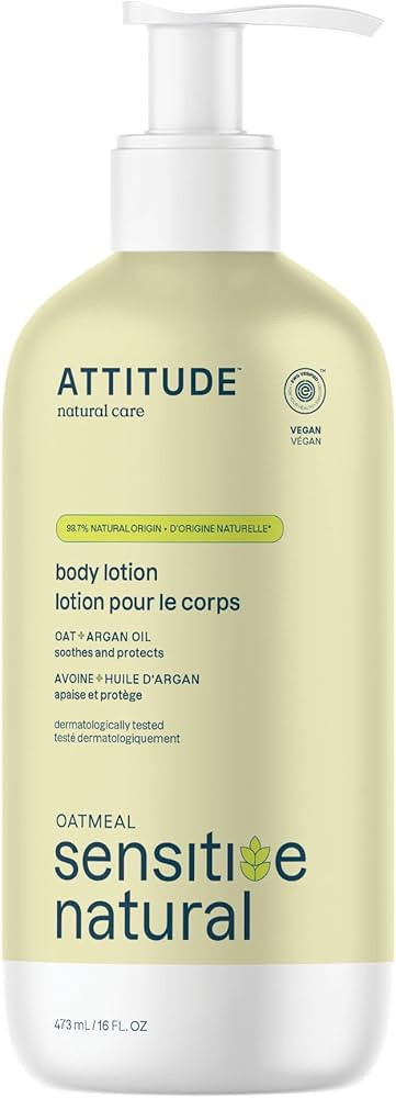 ATTITUDE Body Lotion for Sensitive Skin with Oat and Argan Oil, EWG Verified, Dermatologically Te... | Amazon (US)