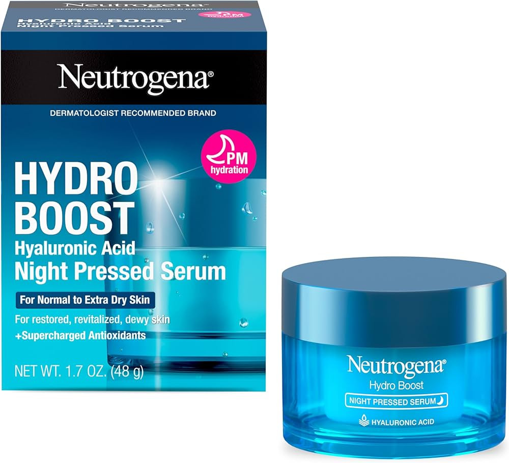 Neutrogena Hydro Boost Night Pressed Serum, Hyaluronic Acid Face Moisturizer for Normal to Extra ... | Amazon (US)